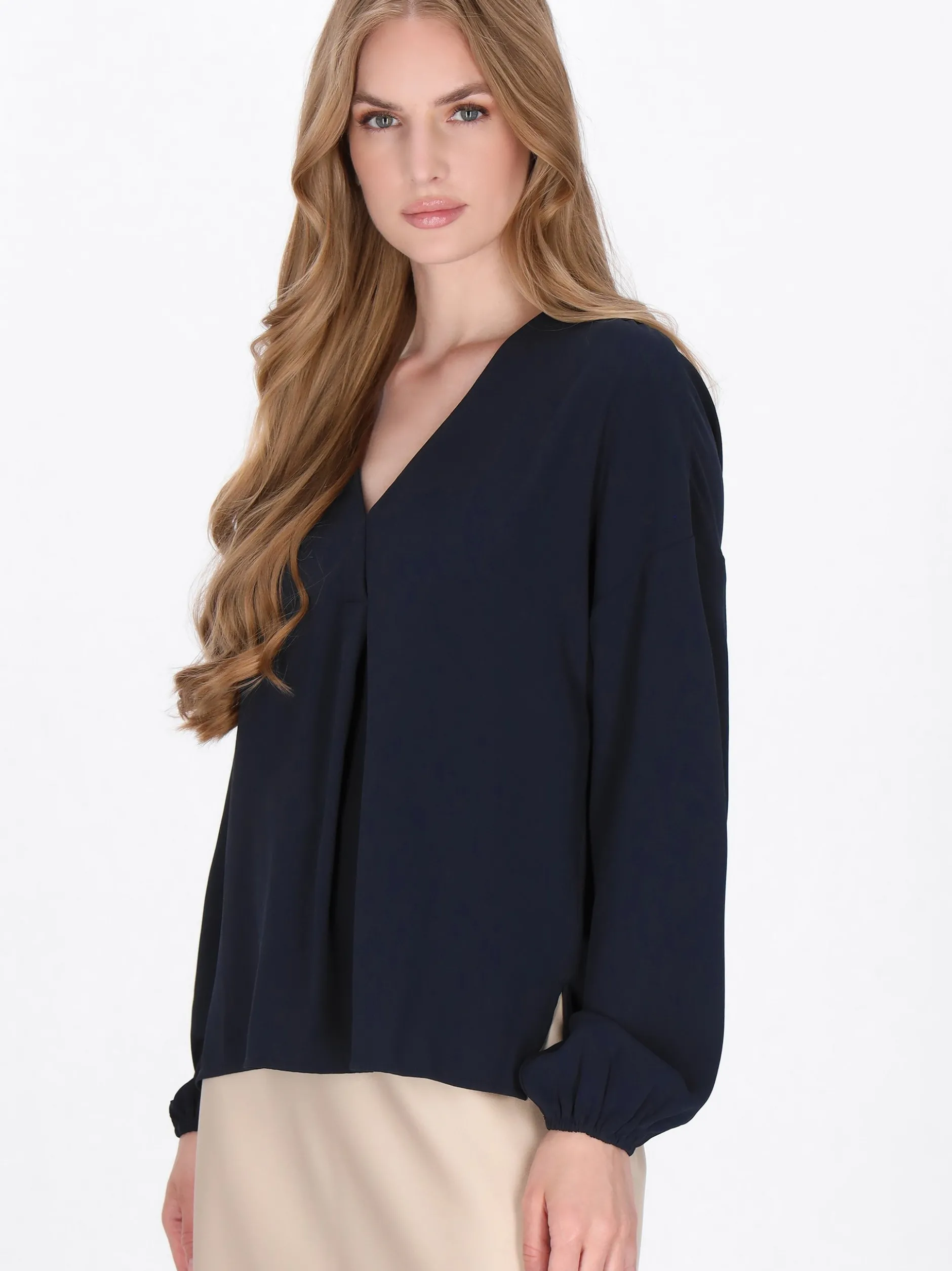Dreimaster Damen Bluse in schwarz