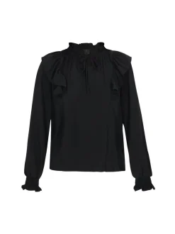 Dreimaster Damen Bluse in schwarz