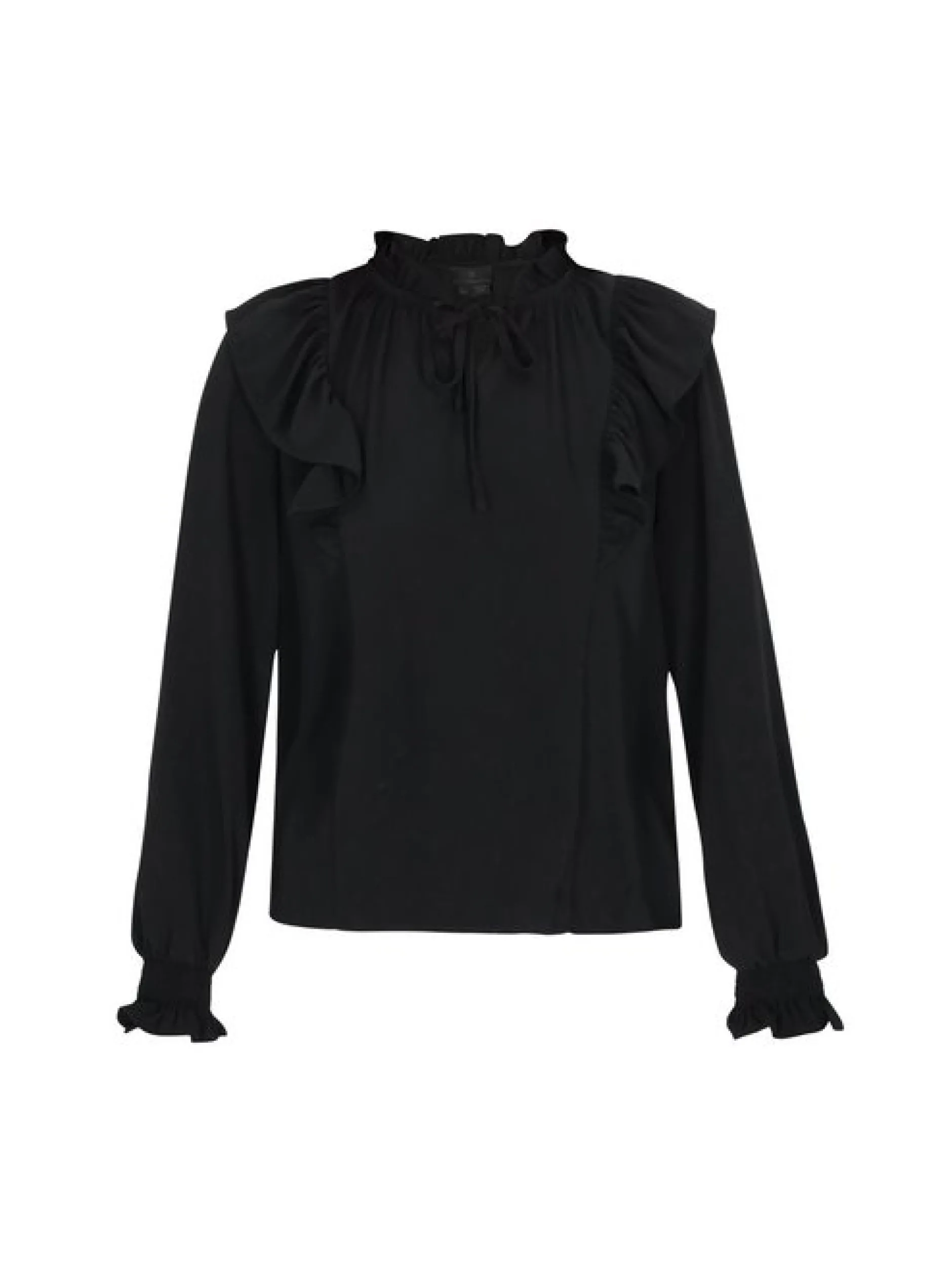 Dreimaster Damen Bluse in schwarz