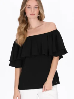 Dreimaster Damen Bluse in schwarz