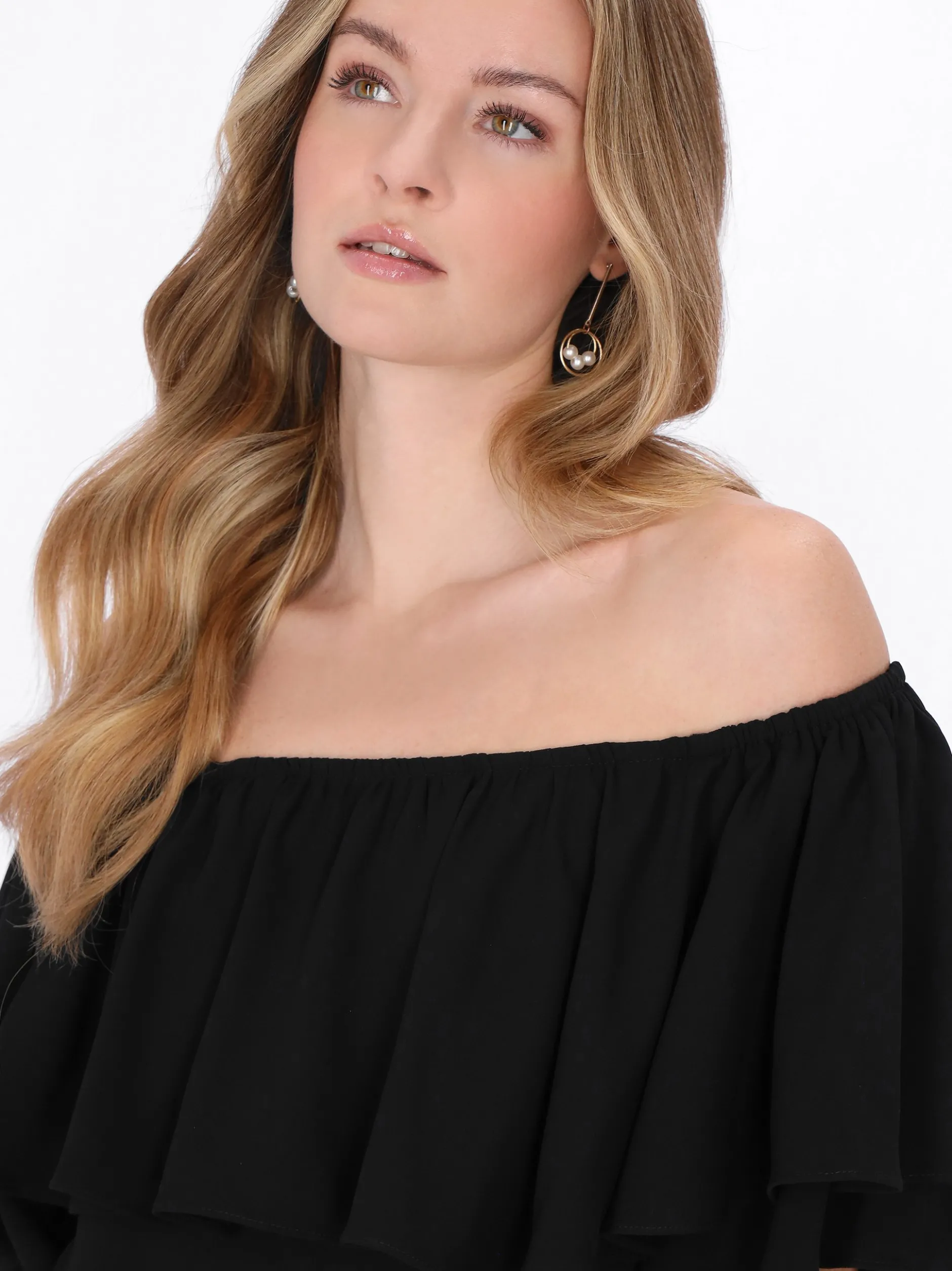 Dreimaster Damen Bluse in schwarz