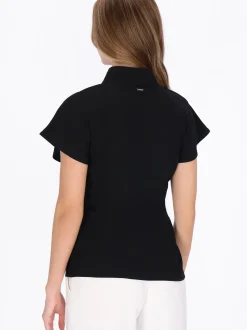 Dreimaster Damen Bluse in schwarz