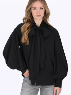 Dreimaster Damen Bluse in schwarz