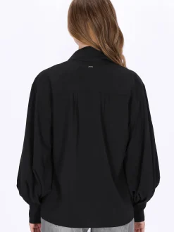 Dreimaster Damen Bluse in schwarz