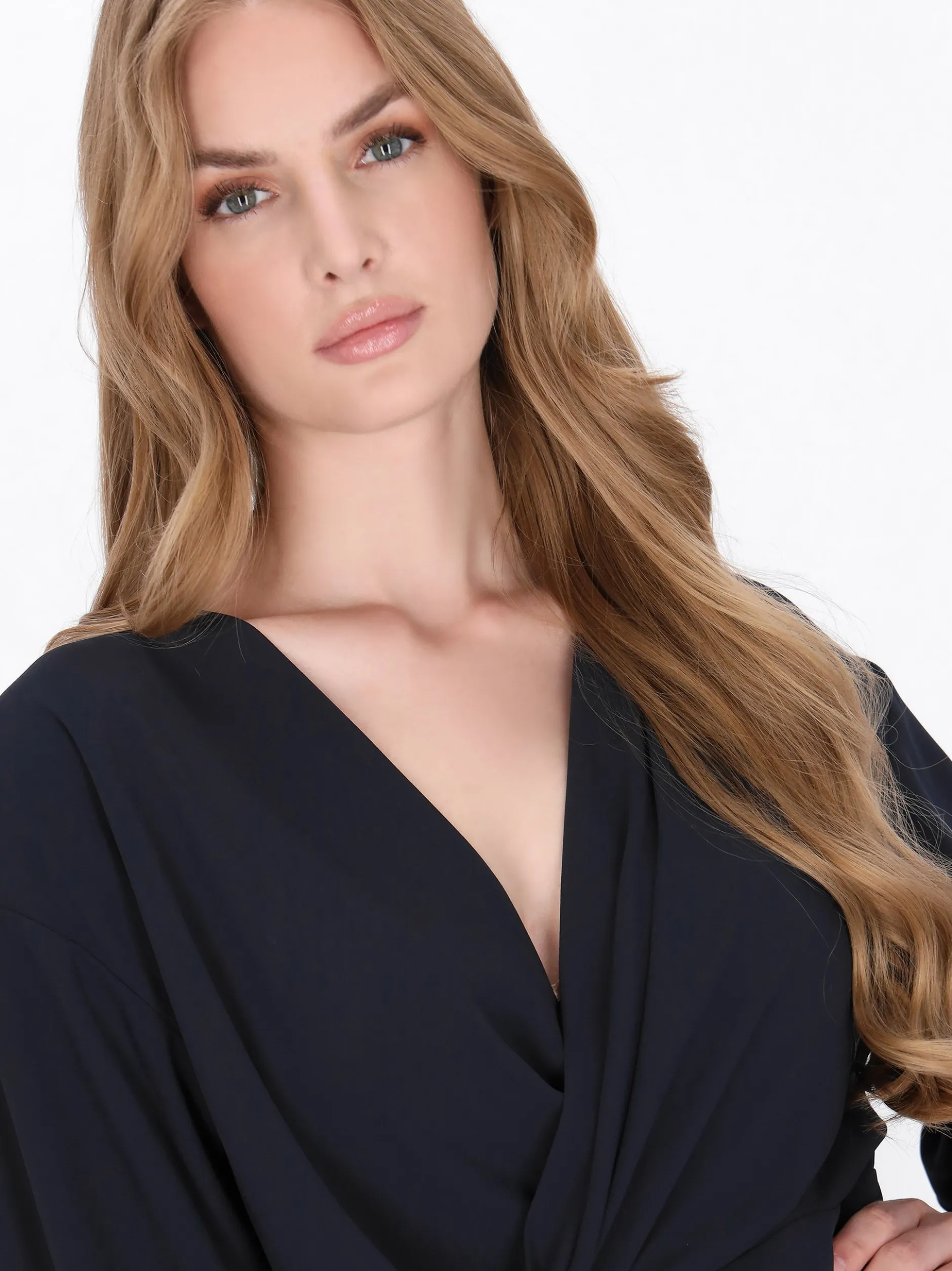 Dreimaster Damen Bluse in schwarz