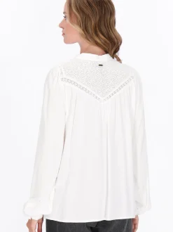 Dreimaster Damen Bluse in weiß