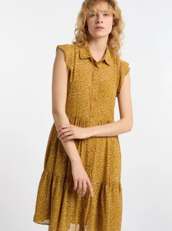 Dreimaster Damen Blusenkleid in mehrfarbig