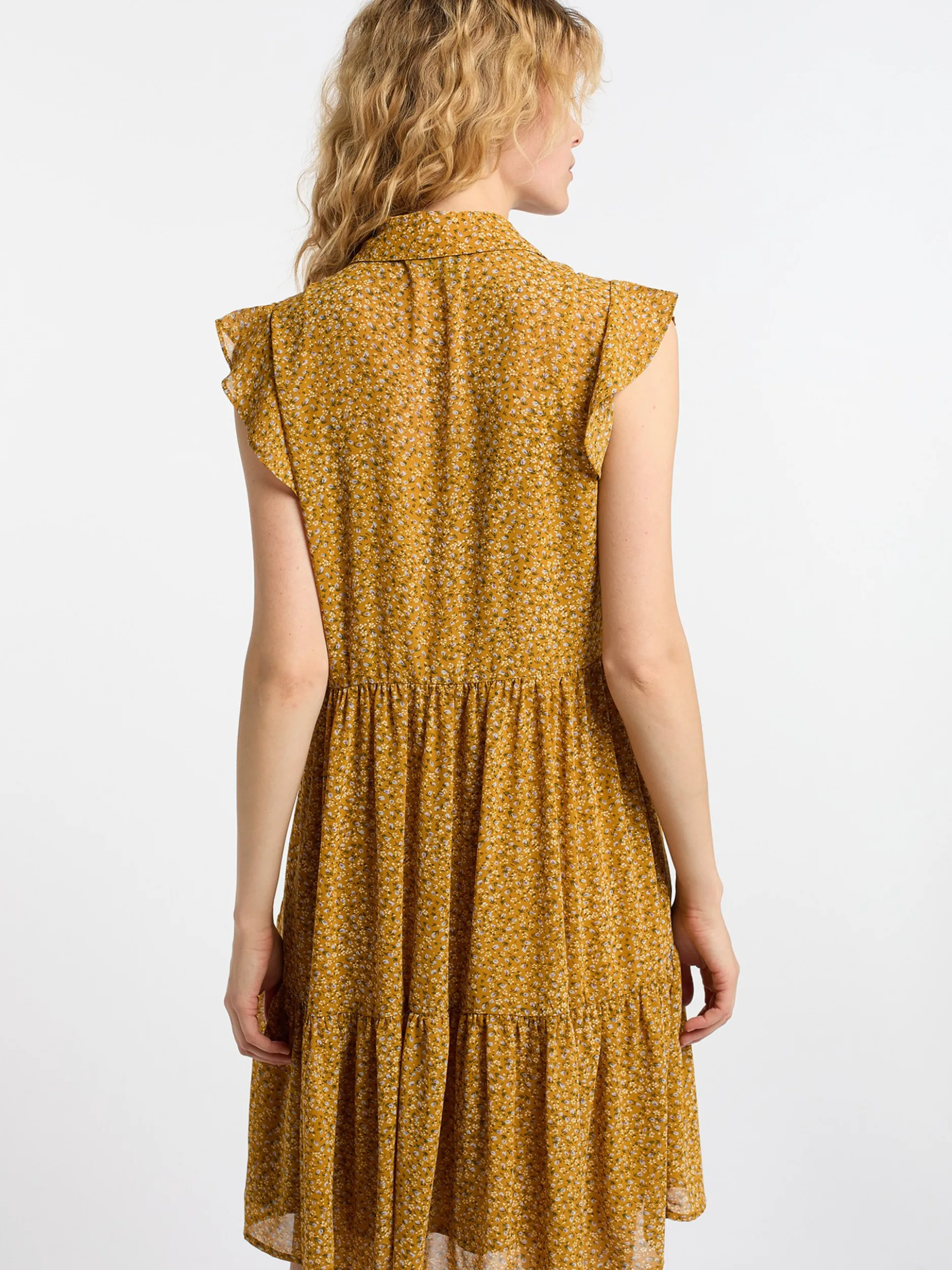 Dreimaster Damen Blusenkleid in mehrfarbig