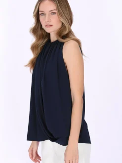 Dreimaster Damen Blusentop in marine