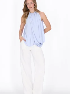 Dreimaster Damen Blusentop in hellblau