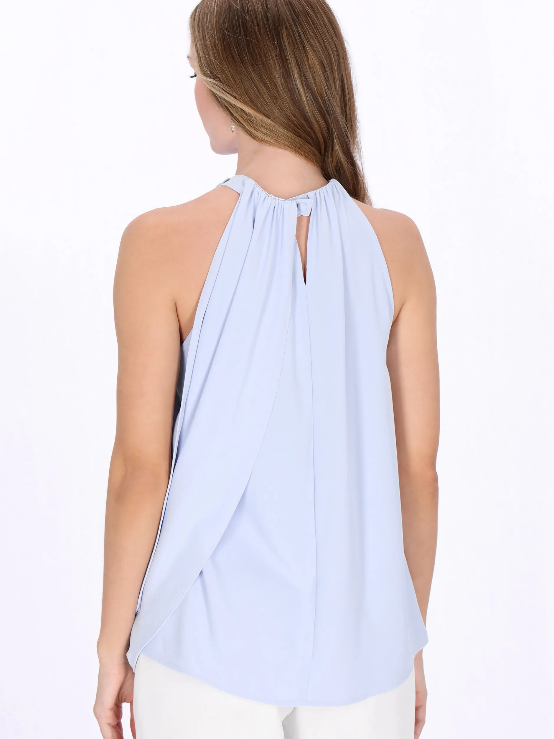 Dreimaster Damen Blusentop in hellblau