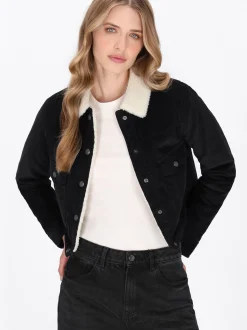 Dreimaster Damen Cordjacke in marine