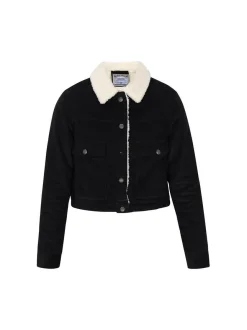 Dreimaster Damen Cordjacke in marine