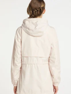 Dreimaster Damen Glänzende Übergangsjacke in nude