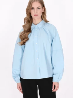 Dreimaster Damen Hemd in hellblau