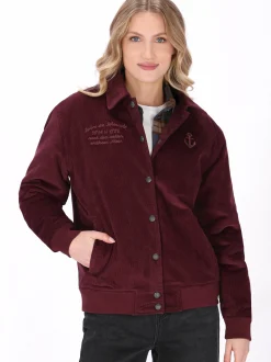 Dreimaster Damen Jacke in bordeaux