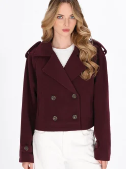 Dreimaster Damen Jacke in bordeaux