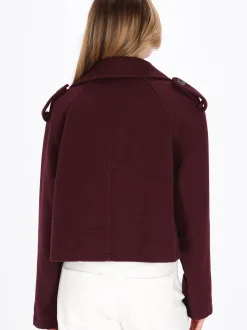 Dreimaster Damen Jacke in bordeaux