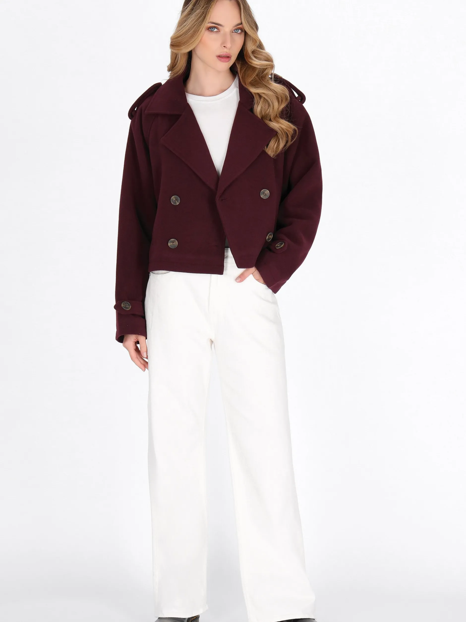 Dreimaster Damen Jacke in bordeaux