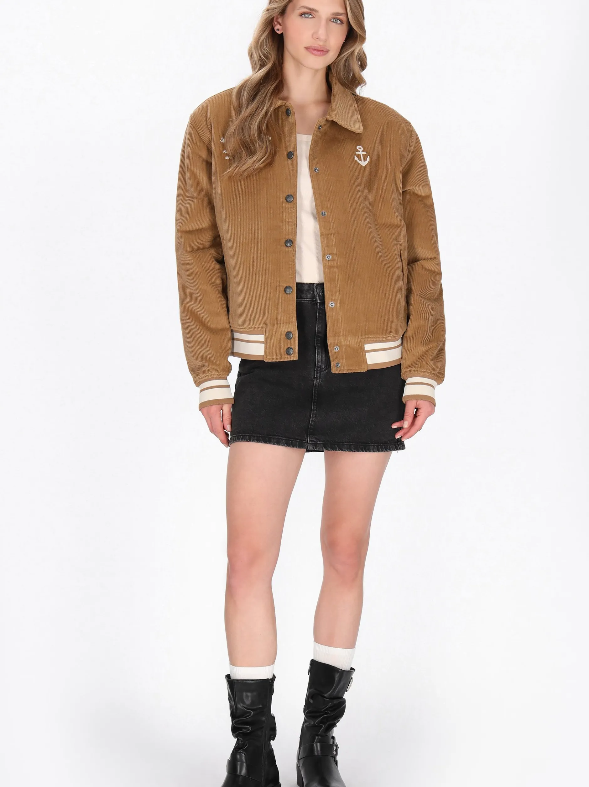 Dreimaster Damen Jacke in camel