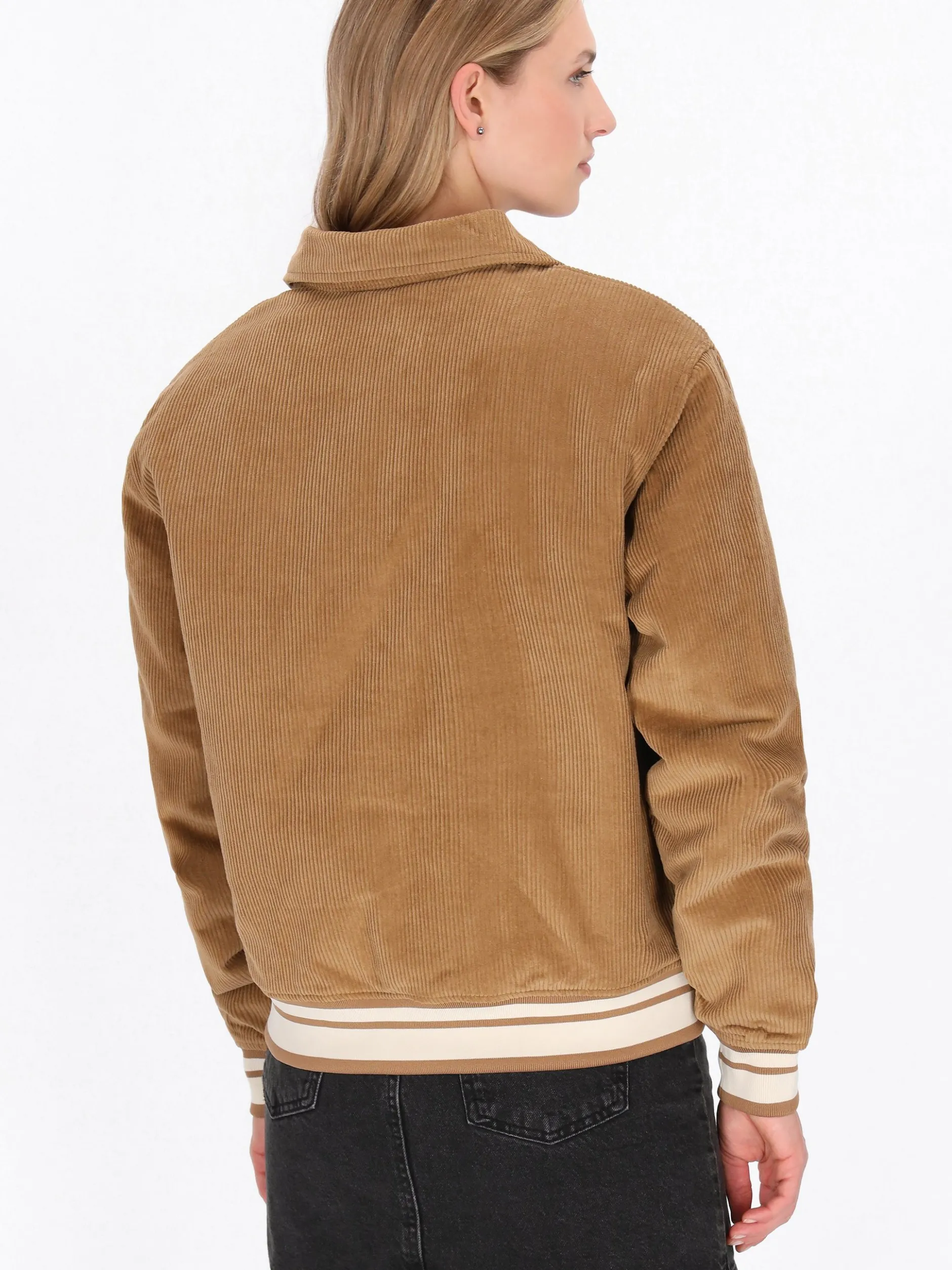 Dreimaster Damen Jacke in camel