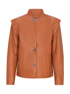 Dreimaster Damen Jacke in cognac