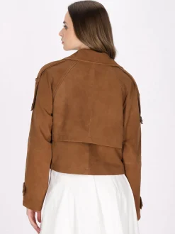 Dreimaster Damen Jacke in cognac
