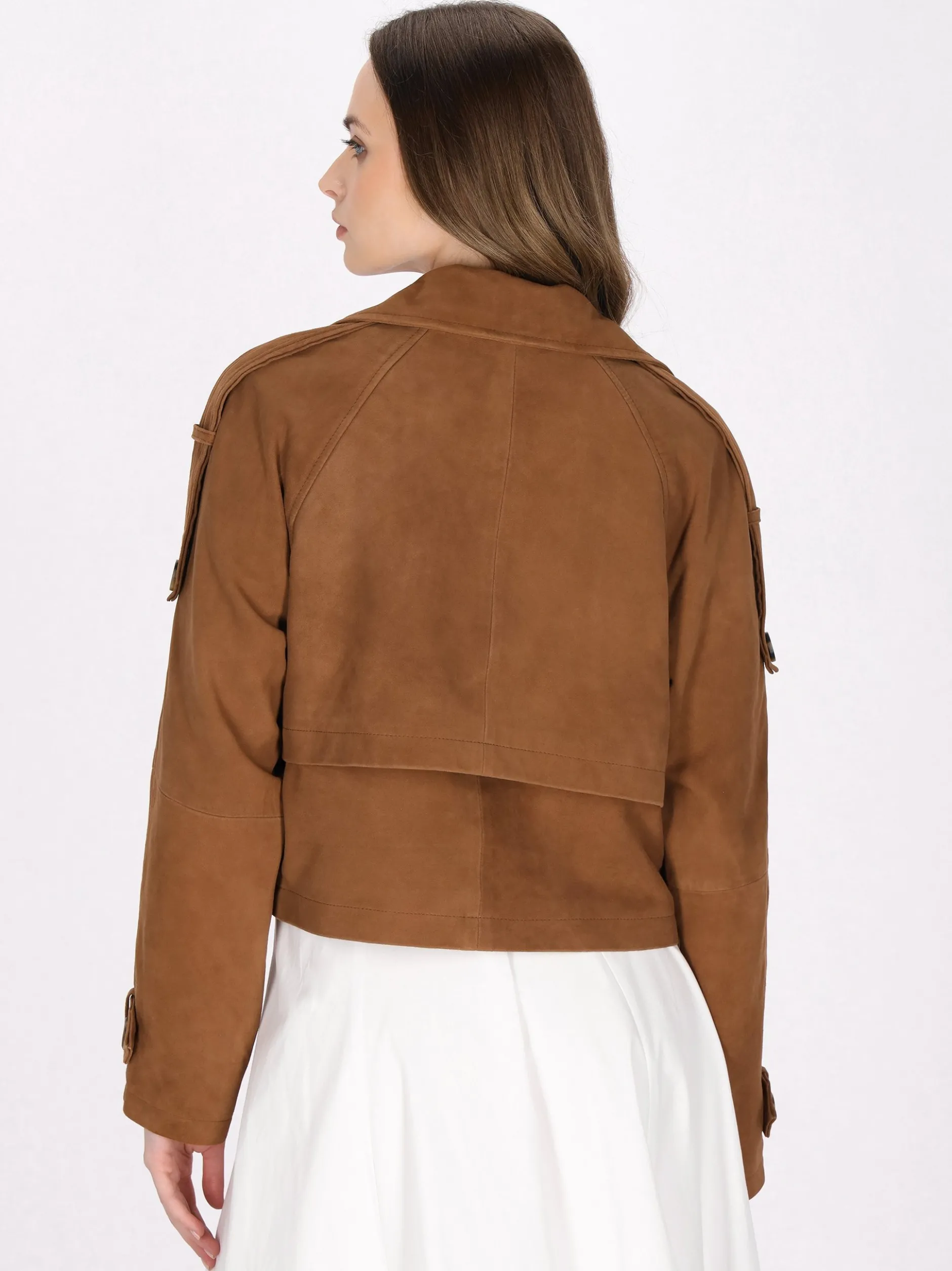 Dreimaster Damen Jacke in cognac