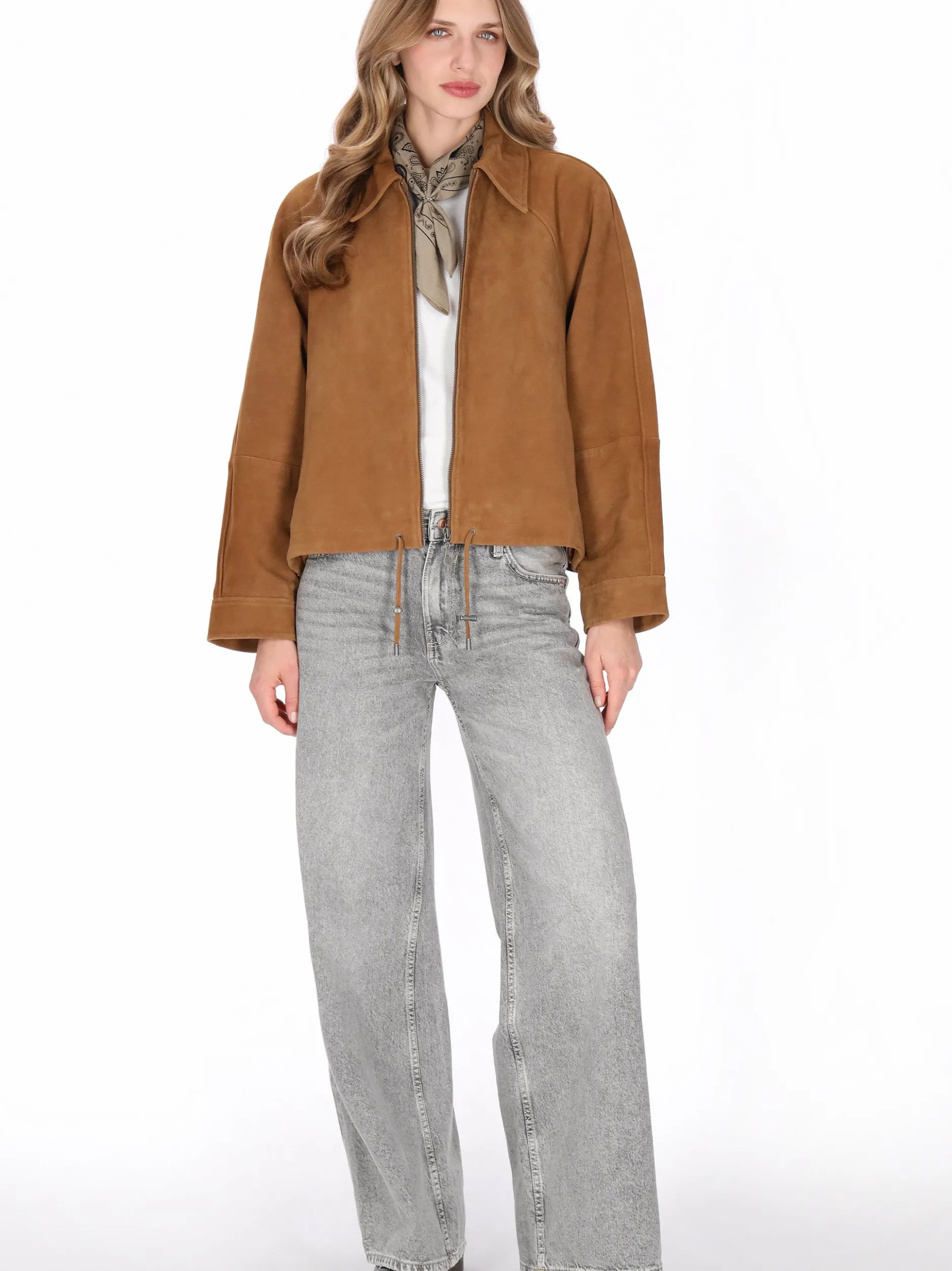 Dreimaster Damen Jacke in cognac