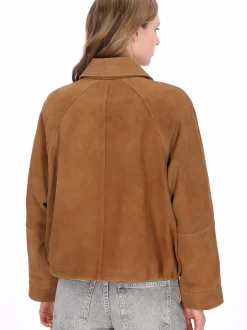 Dreimaster Damen Jacke in cognac