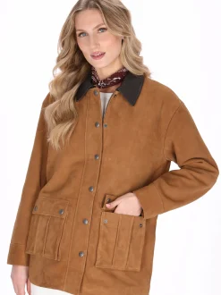 Dreimaster Damen Jacke in cognac