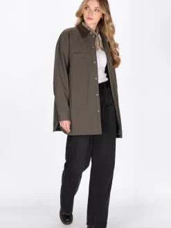 Dreimaster Damen Jacke in oliv