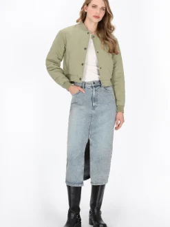 Dreimaster Damen Jacke in oliv