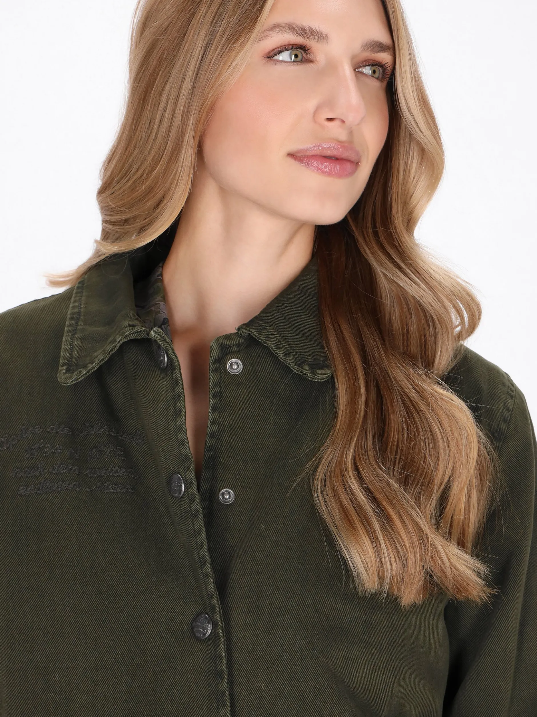 Dreimaster Damen Jacke in oliv