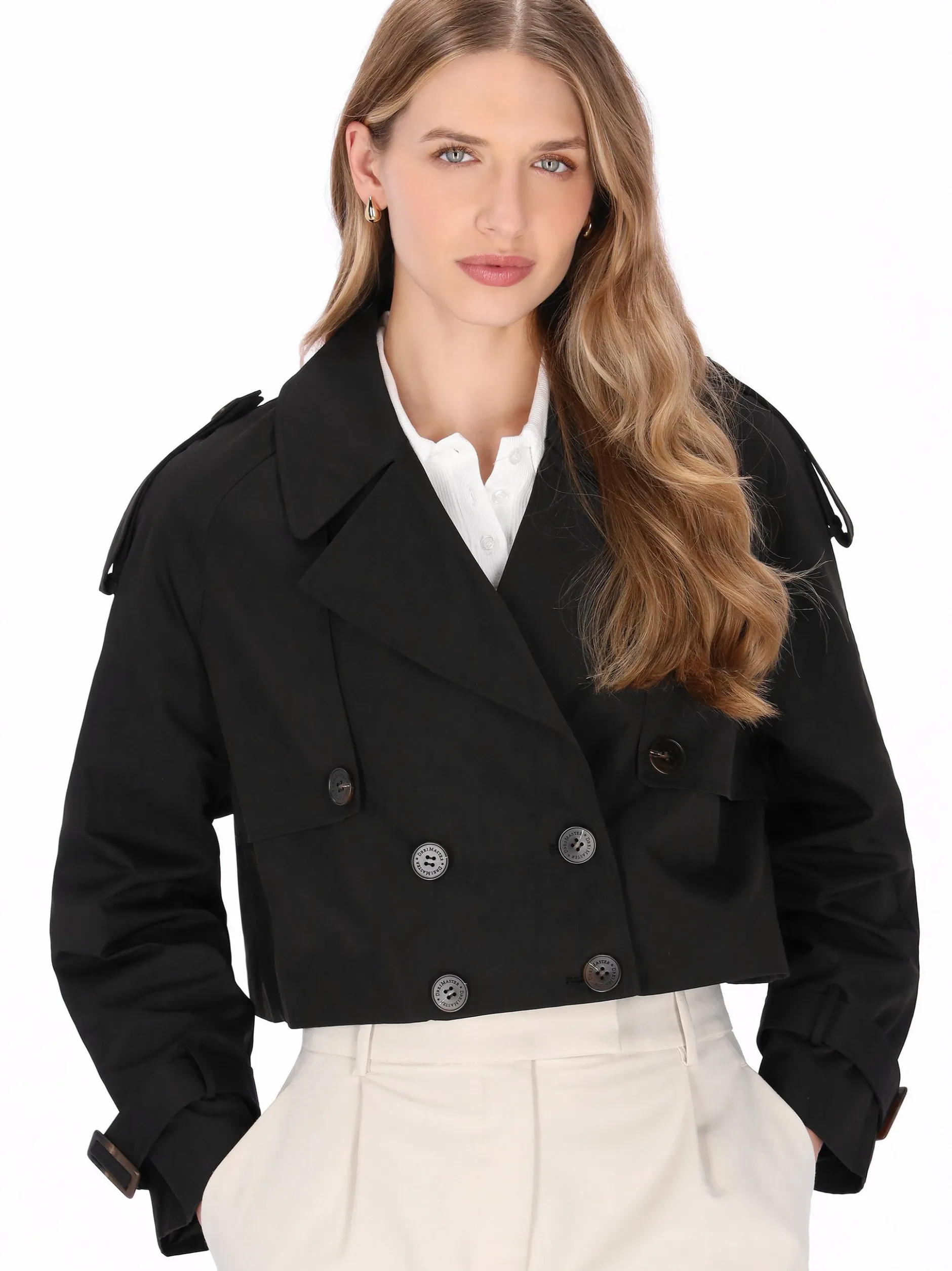Dreimaster Damen Jacke in schwarz