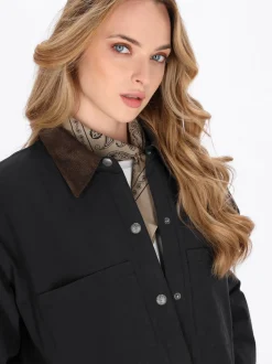 Dreimaster Damen Jacke in schwarz