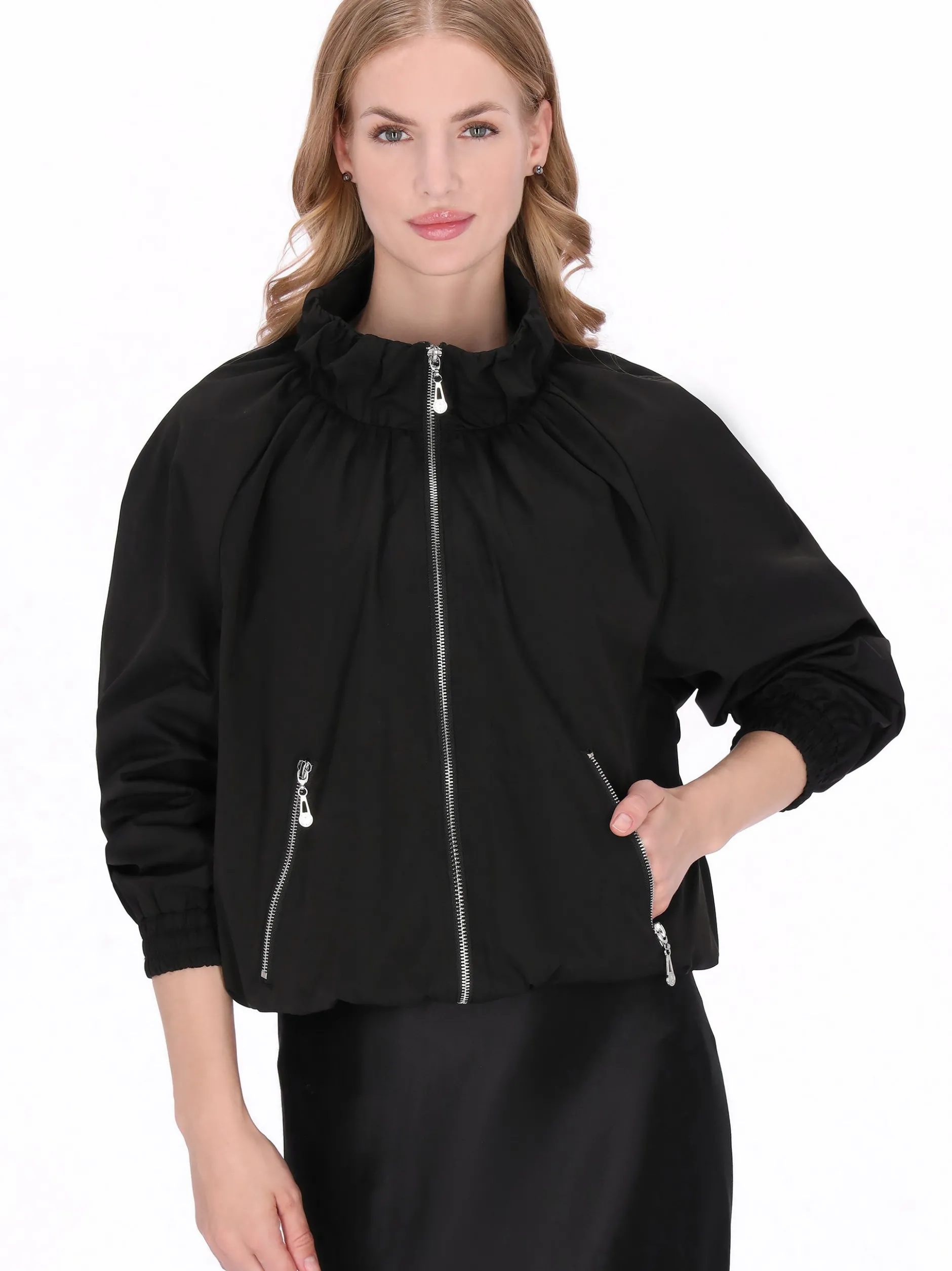 Dreimaster Damen Jacke in schwarz