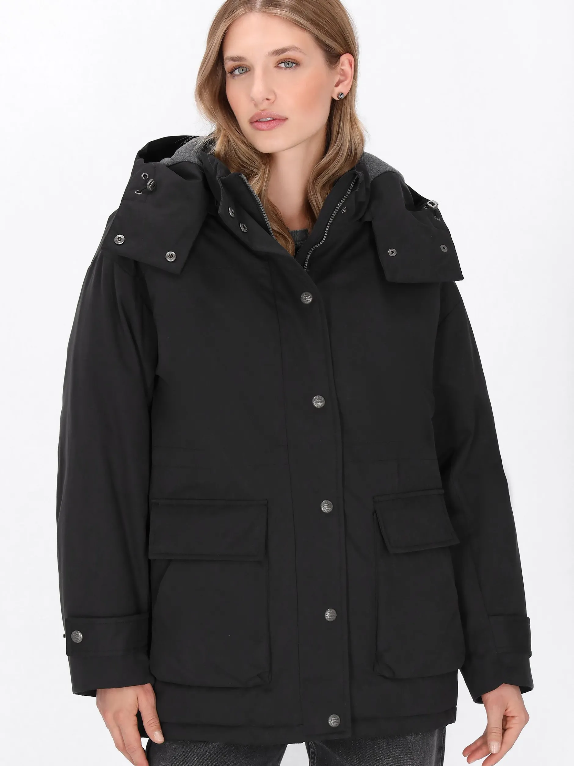 Dreimaster Damen Jacke in schwarz
