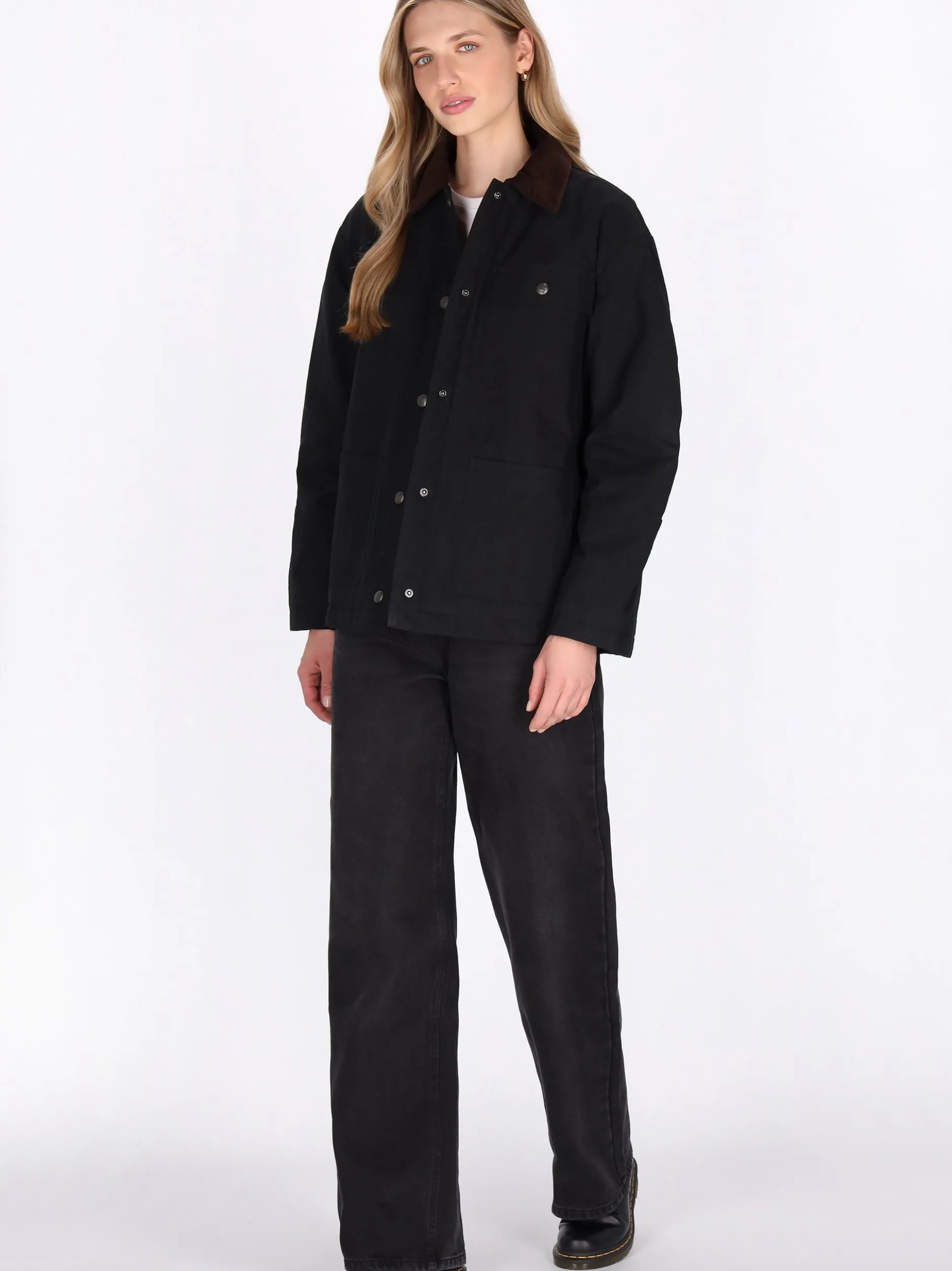 Dreimaster Damen Jacke in schwarz