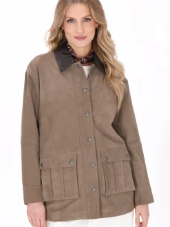 Dreimaster Damen Jacke in taupe