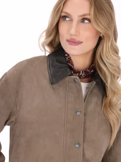 Dreimaster Damen Jacke in taupe