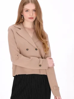 Dreimaster Damen Jacke in taupe