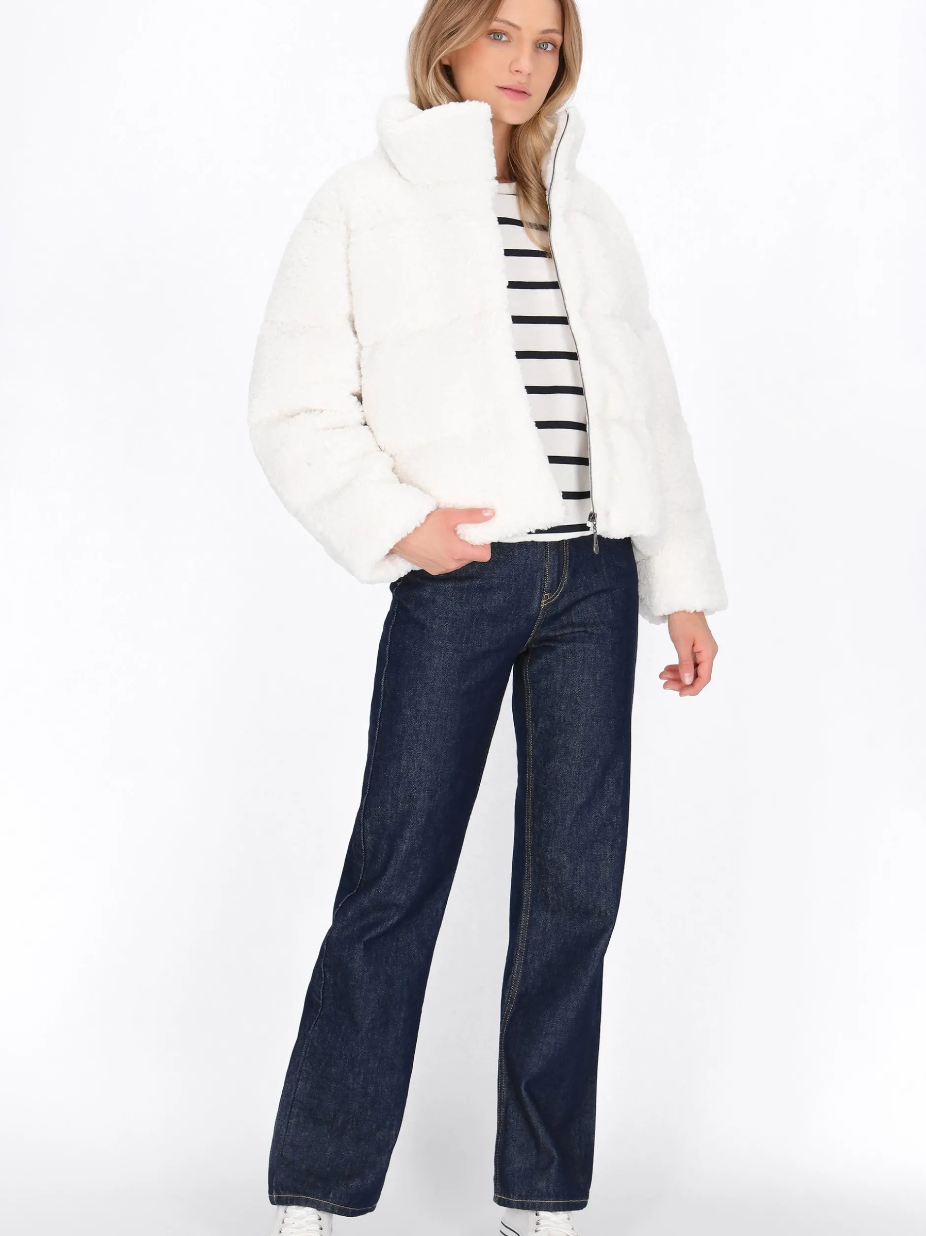 Dreimaster Damen Jacke in weiß
