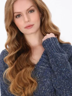 Dreimaster Damen Kleid in blau - Länge: mittel