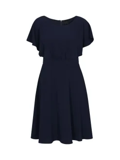 Dreimaster Damen Kleid in blau - Ausschnitt: Rundhals