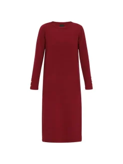Dreimaster Damen Kleid in bordeaux - Länge: mittel