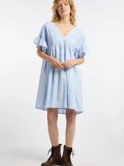 Dreimaster Damen Kleid in hellblau - Länge: mittel