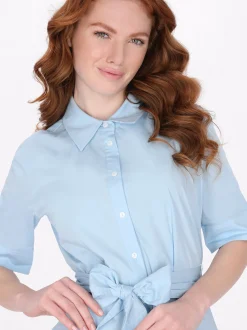 Dreimaster Damen Kleid in hellblau - Länge: mittel