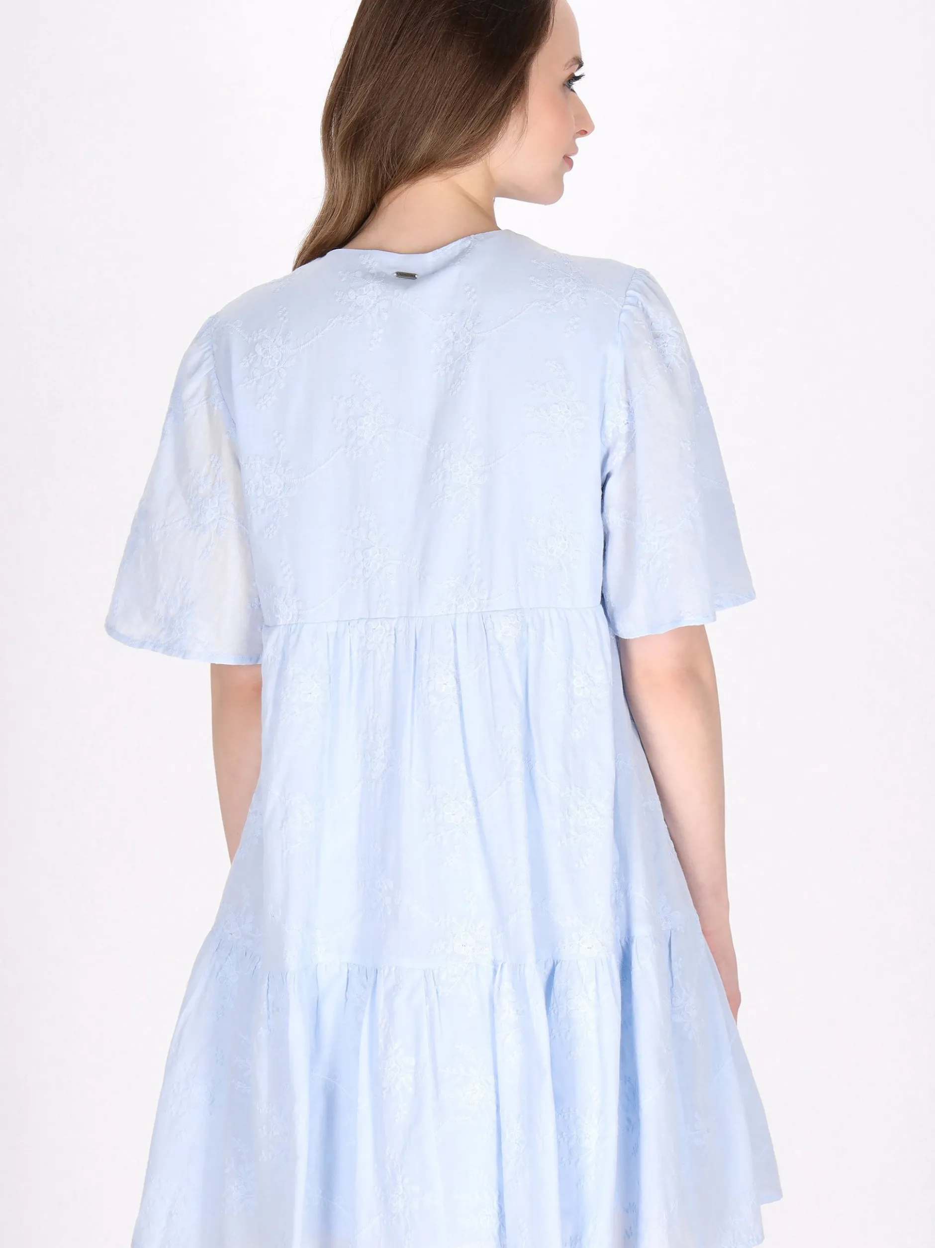 Dreimaster Damen Kleid in hellblau - Länge: mittel