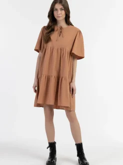 Dreimaster Damen Kleid in nougat - Länge: mittel